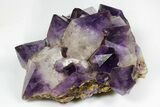 Deep Purple Amethyst Crystal Cluster With Huge Crystals #185433-3